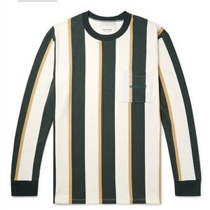 Noon Goons Mumma Logo Embroidered Striped Cotton Jersey T Shirt Long Sleeve , M